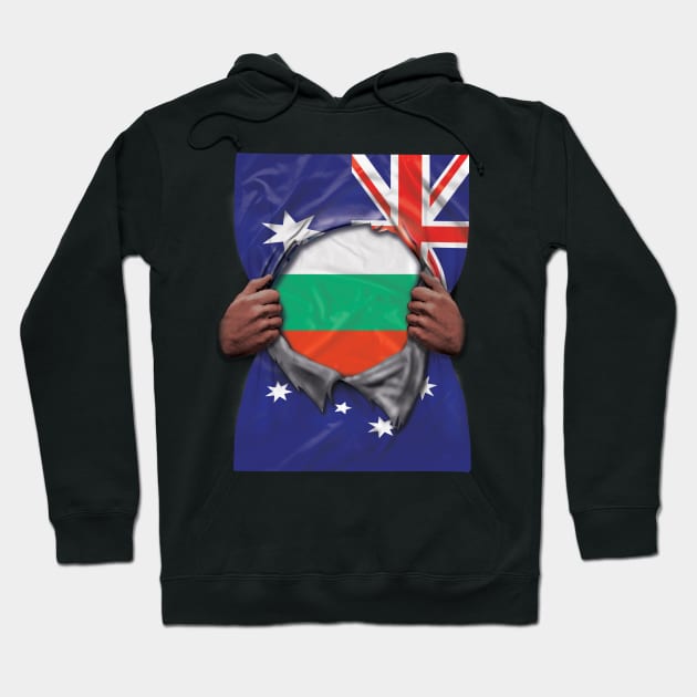 Bulgaria Flag Australian Flag Ripped - Gift for Bulgarian From Bulgaria Hoodie by Country Flags